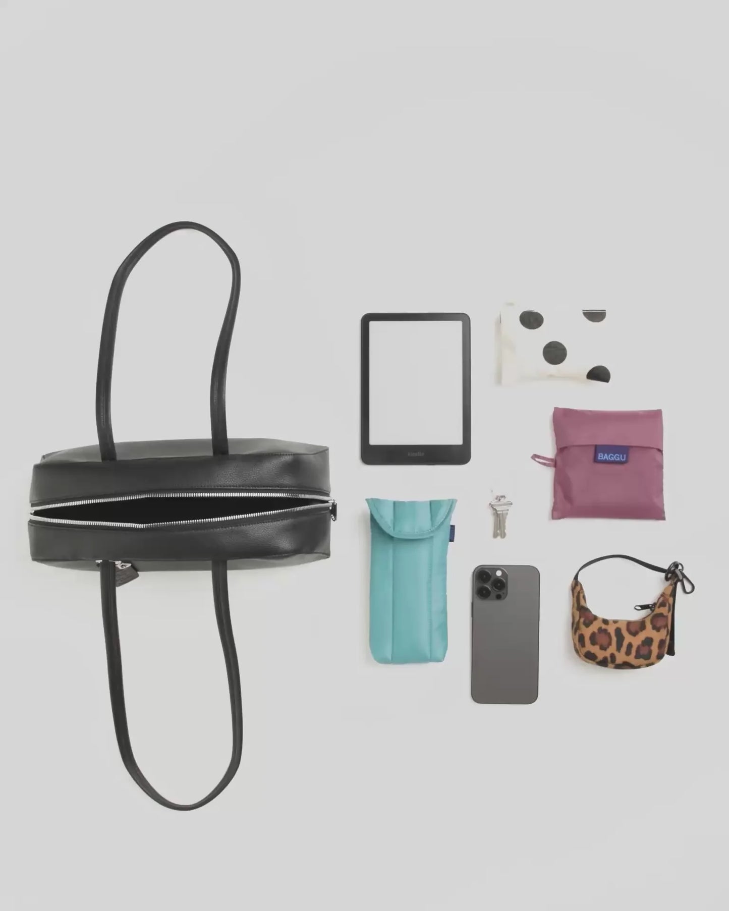 RECYCLED LEATHER BOWLER BAG - US 5143