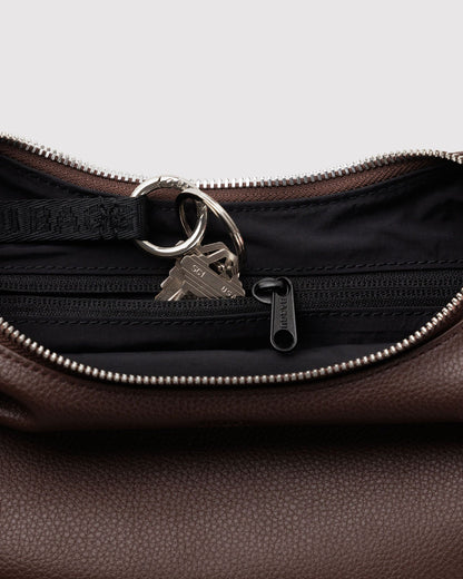 SMALL RECYCLED LEATHER FLAT CRESCENT - US 1433